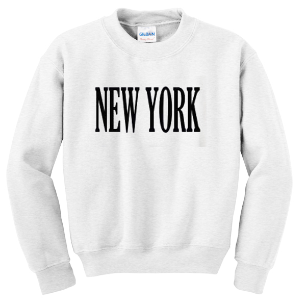 New York font Unisex Sweatshirts - newgraphictees.com