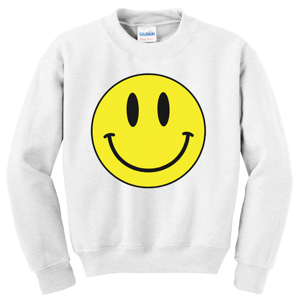 Sweatshirt with smiley face logo Clearance