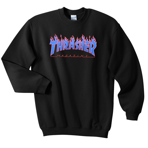 blue fire sweatshirt