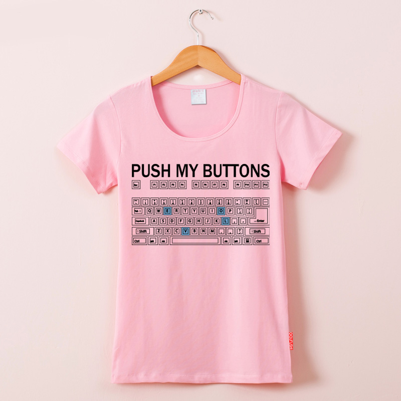 Push My Buttons Print T Shirt Push My Buttons