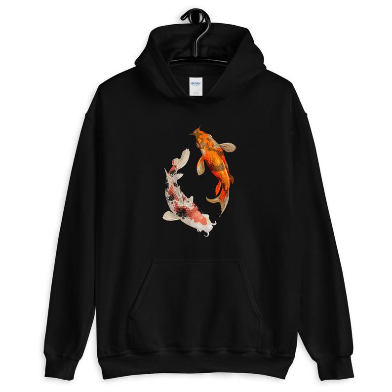 Koi Fish Yin Yang Unisex Hoodie Koi