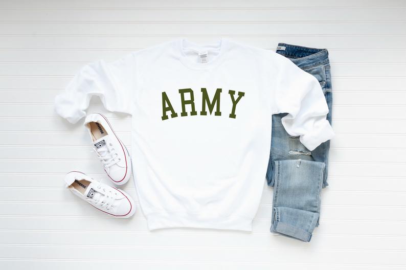 Army Sweatshirt - newgraphictees.com Army Sweatshirt