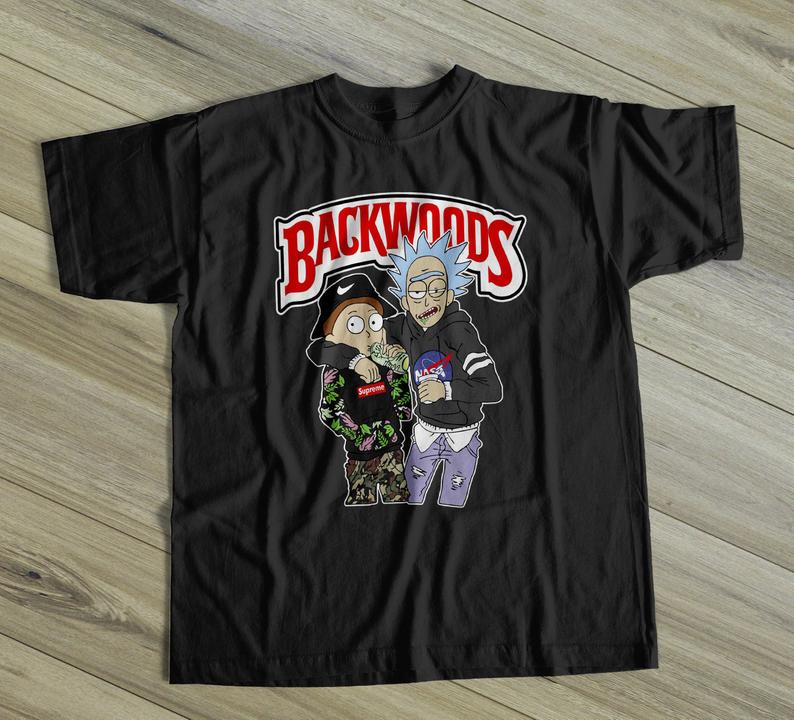 rick and morty backwood shirt